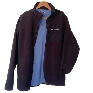 Columbia Men’s Omni Large Fleece Coat Jacket Black Winter Ready Warm